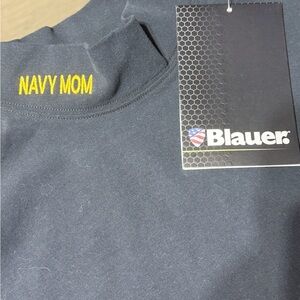 NWT Woman's Blauer Navy Mom Long Sleeve Turtleneck Shirt Medium